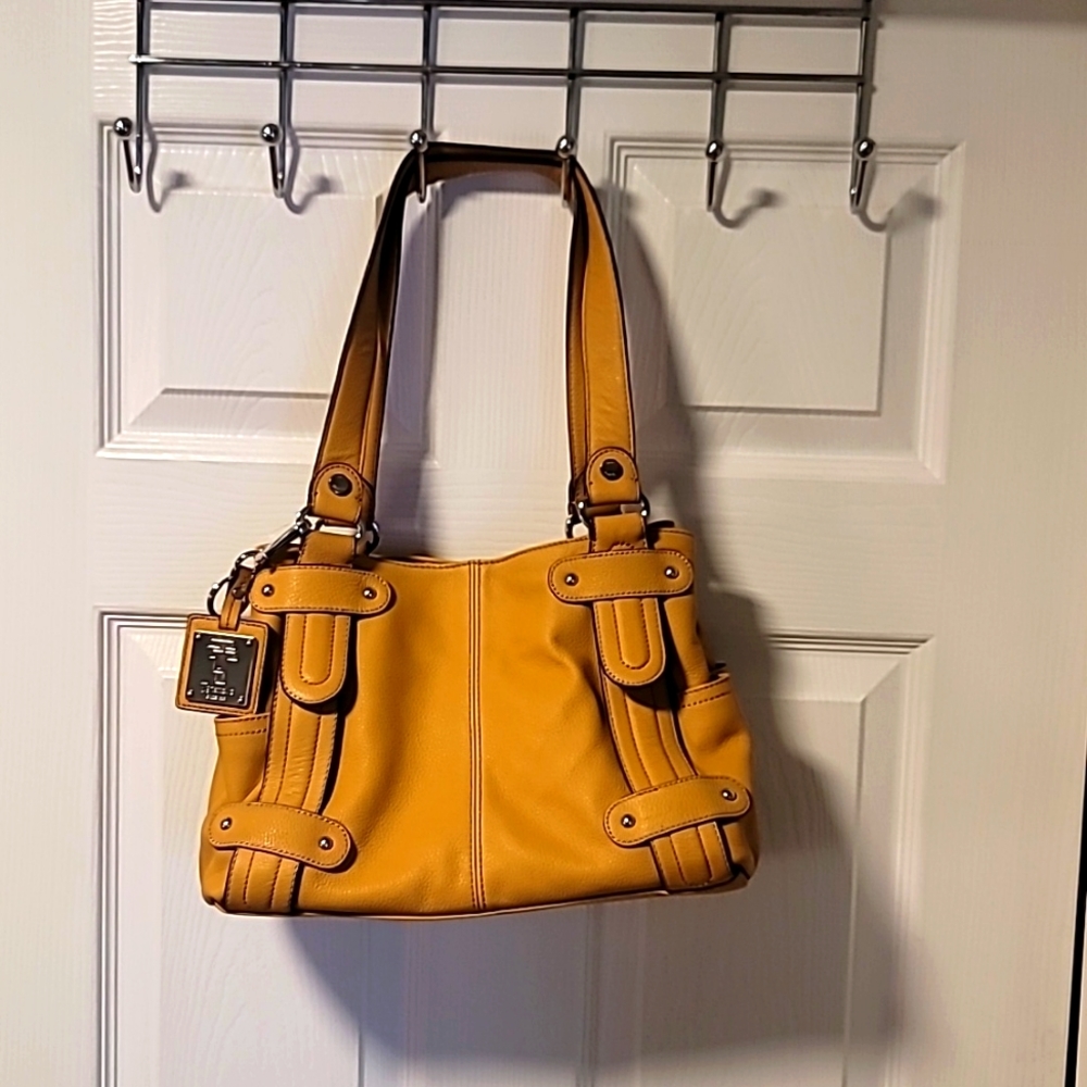 Tignanello mustard yellow purse